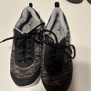 Nurse Mates Black and White Athletic Shoes